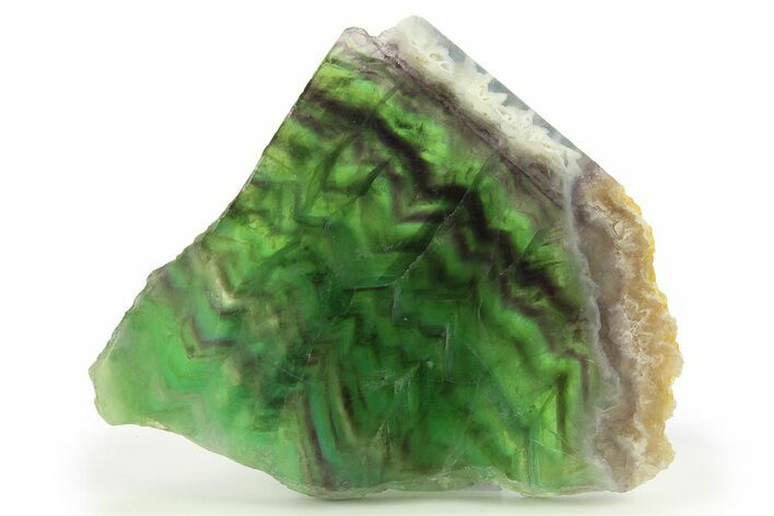 Colorful, Polished Fluorite Slab - China #284284